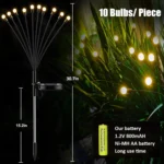 Garden Lights-New Upgraded Solar Powered Firefly Lights Outdoor Waterproof Vibran Garden Lights for Decorationi - Image 4