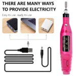 LULAA Portable Professional Electric Nail Drill Machine Manicure Tools Pedicure Drill Set Family Nail File Nail Drill Equipment - Image 3