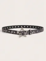 1pc Women's Y2K Star Studded Metal Hollow Star Belt, Suitable For Casual Daily Wear - Image 2