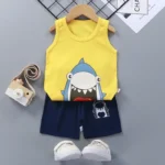 Children Sets Kids Clothes Boys Girls Vest Suit  Summer Children's Clothing baby Cotton T-Shirts Shorts Tank Top Sleeveless - Image 9