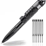 Military Tactical Pen, Professional Self Defense Pen, Emergency Glass Breaker Pen - Tungsten Steel, Writing Tool with 6 Refill