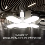 E27 Fan Shape Foldable 28W LED Bulb AC220V/110V Deformation for Home Ceiling Lights Warehouse and Garage White Light 6500K Bulb - Image 6