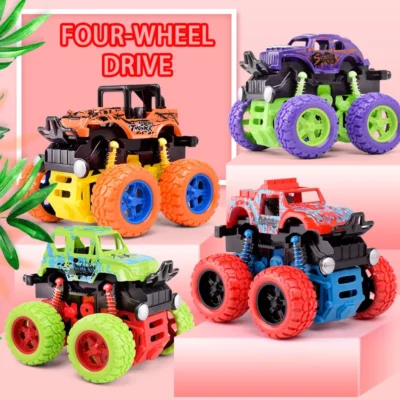 360 rotating pull back stunt toy car