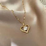 Elegant Style Heart shaped Pendant Necklace Hollow Design Mother's Day Gift Party Suitable for Best Friends Without Box - Image 8