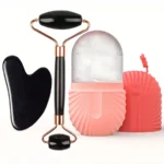 1/2/3pcs Ice Face Roller Facial Skincare Ice Roller Facial Roller GuaSha Face Tool Set Face Massage Roller Lifting Contouring - Image 20