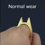 Self-defense cat ear ring window breaker women's anti-wolf men's single finger buckle carry defense spikes finger tiger . - Image 5