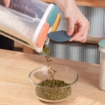 Kitchen Cereals Storage Box Plastic 4 grids Cereals Sealed Jar Food Container Moisture-proof Grain Tank Spaghetti Keep Fresh Box - Image 3