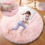 Super Soft Plush Round Rug Mat Fluffy White Carpets For Living Room Home Decor Bedroom Kid Room Decoration Salon Thick Pile Rug - Image 3