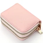 Women's Double Zipper Wallet Fashion Short Credit Card Holder with Large Capacity Coin Purse - Image 7