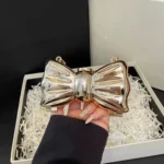 Golden Evening Bag Purses and Handbags Luxury Designer Shoulder Bags Funny Shape Party Wedding Round Acrylic Shiny Clutch Purse - Image 2
