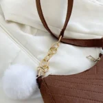 Mini Women Shoulder Bags Fashion Felt Women's Bag Design Advanced Underarm Handbags Mini Saddle Bag - Image 6