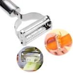 Stainless Steel Julienne Peeler 2-in-1 Vegetable Grater & Slicer - Image 6
