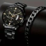 Fashion Men Stainless Steel Watch Luxury Calendar Quartz Wrist Watch Mens Business Watches for Man Clock Montre Homme - Image 9