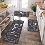 VIKAMA Kitchen Carpet Washable, Non-Slip, Absorbent Floor Mat, Bathroom Floor Mat, Absorbent Kitchen Mat, Door Mat, Room Decorat - Image 7