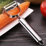 Stainless Steel Julienne Peeler 2-in-1 Vegetable Grater & Slicer - Image 2