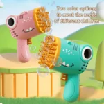 Dinosaur Bubble Gun 40-Hole Handheld Bubble Machine Toy - Image 6