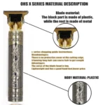 T9 Hair Clipper Repair Beard Shaving Body Hair Trimmer Clippers Electric Machine Men Haircut Machine 0mm Barber Shaver - Image 3