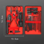 7/10/12/18/20/24PCS Set Professional Manicure Set Kits Stainless Steel Fingernail Toenail Clippers Set with Leather Portable - Image 3