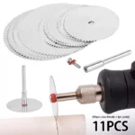 11PCS Micro Circular Saw Blade Accessory Electric Grinding Cutting Disc Metal Cutter Rotary Tool Electric Tool Wood Cut