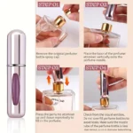 1/4Pcs 5ml Perfume Atomizer Portable Liquid Container for Cosmetics Traveling Mini Aluminum Spray Empty Refillable Bottle - Image 6