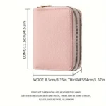 Women's Double Zipper Wallet Fashion Short Credit Card Holder with Large Capacity Coin Purse - Image 3