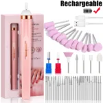 YIKOOLIN Portable Nail File Care Electric Nail Drill with 4 Speeds Cuticle Trimmer Battery Operated Manicure and Pedicure Tools - Image 15