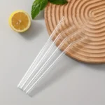 Reusable Glass Straws 5-Piece Set with Cleaning Brush - Image 3
