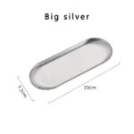 Stainless Steel Dessert Plate 18/23cm Oval Serving Tray - Image 9