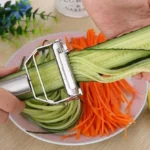 stainless steel julienne peeler 2 in 1 vegetable slicer