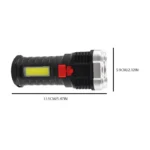 5LED High Power Led Flashlights Rechargeable Camping Spotlight with Side Light 3 Lighting Modes for Camping Adventure Outdoor - Image 6