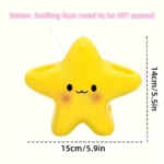 Cute Star-Shaped Toothbrush Holder Freestanding Bathroom Organizer with Cute Face Design, Space-Saving Toothbrush & Toothpaste - Image 2