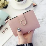 New Fashion Short Women's Wallet Zipper Card Holder Cute Female Coin Purse High Quality PU Wallets For Girls - Image 4