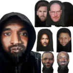 Full Face Visual Mesh Mask Party Horror Hood Simulation Kanye Mask Party Supplies Accs Cosplay Props Sunscreen Prevention