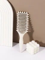 Curling Styling Brush 1PC Hollow Massage Comb for Hair & Wigs - Image 8