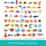 Montessori Magnetic Fishing Toy Ages 3-12 Wooden Marine Game - Image 7