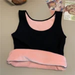 Women's Winter Thermal Underwear Top Seamless Plus Velvet Shirt Sleeveless Vest Warm Female Undershirt Solid Color Sexy Lingerie - Image 6