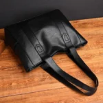 Women PU Leather Large Capacity Shoulder Bag Crossbody Hand Tote Vintage - Image 3