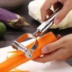 Stainless Steel Julienne Peeler 2-in-1 Vegetable Grater & Slicer - Image 3