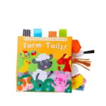 Baby Sensory Cloth Book 3D Animal Tails Interactive Learning Toy - Image 9