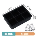 Silicone Ice Cube Tray 4/6/8/15 Grid Jumbo Square Mold - Image 16