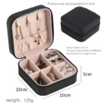 1pcs Single Layer Storage Box Ladies Travel Leather Jewelry Box Classic Black Pure White Fashion Pink Storage Box - Image 6