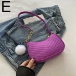 Mini Women Shoulder Bags Fashion Felt Women's Bag Design Advanced Underarm Handbags Mini Saddle Bag - Image 10