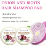 Onion & Biotin Shampoo Bar - 60g, Suitable for All Hair Types, Moisturizing and Smoothing, Rich in Rosemary Extract - Image 5