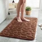 Non Slip Bathroom Mat 40×60cm Absorbent Cobblestone Floor Mat - Image 7