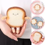 Cartoon Toast Bread Plush Wallet Children Coin Purse Earphone Bag Coin Key Bag Doll Bag Pendant Birthday - Image 4