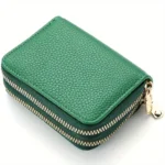 Women's Double Zipper Wallet Fashion Short Credit Card Holder with Large Capacity Coin Purse - Image 9
