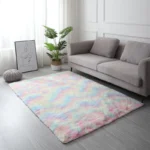 VIKAMA Tie-Dye Plush Carpet Living Room Decoration Soft Fluffy Home Mat Children's Room Baby Crawling Non-Slip Blanket - Image 8
