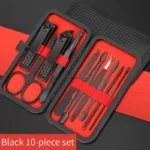 7/10/12/18/20/24PCS Set Professional Manicure Set Kits Stainless Steel Fingernail Toenail Clippers Set with Leather Portable - Image 16