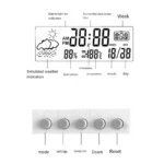 LED Thermometer Thermo-Hygrometer Multifunction Electronic Clock Temperature Humidity Meter Weather Station for Home With Alarm - Image 3