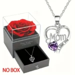 Elegant Style Heart shaped Pendant Necklace Hollow Design Mother's Day Gift Party Suitable for Best Friends Without Box - Image 9